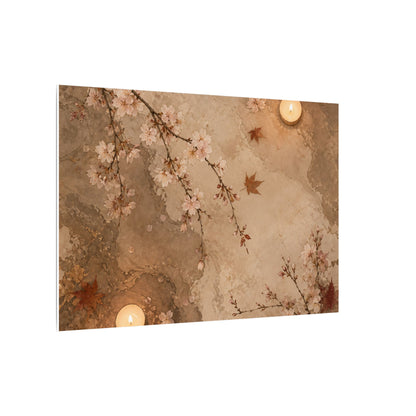 Cherry Blossom Canvas Art | Autumn Japandi Japanese Pattern Art