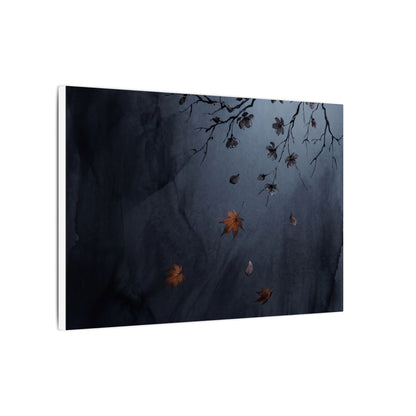 Autumn Cherry Blossom Charcoal Ink Canvas Art | Atmospheric Decor