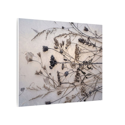 Elegant Dried Flowers Canvas Art - Japanese Pattern Japandi