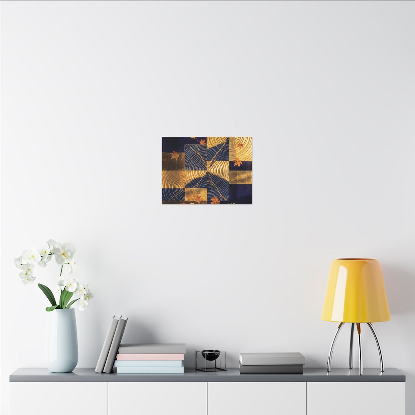 Autumn Water Ripple Crackle Gold Canvas Art | Artful Decor