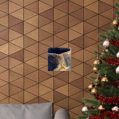 Kintsugi Ceramic Bowl in Golden Hour | Gold Vein Wall Art Print