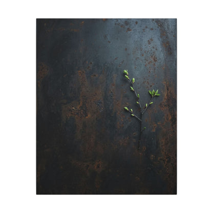 Rust Patina Moody Minimal Canvas Art | Moody Dark Japandi Art