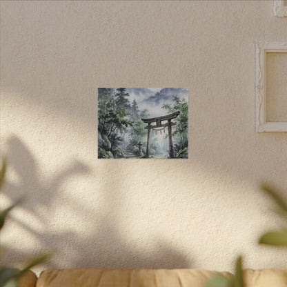 Moonlight Torii Gate Canvas Art - Zen Fukinsei