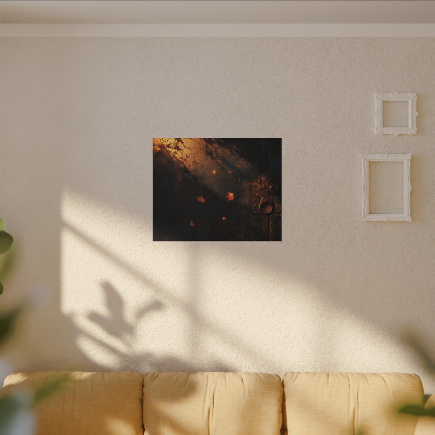 Dark Japandi Rust Patina in Golden Hour | Shadow Zen Canvas Art