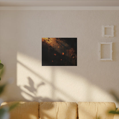 Dark Japandi Rust Patina in Golden Hour | Shadow Zen Canvas Art