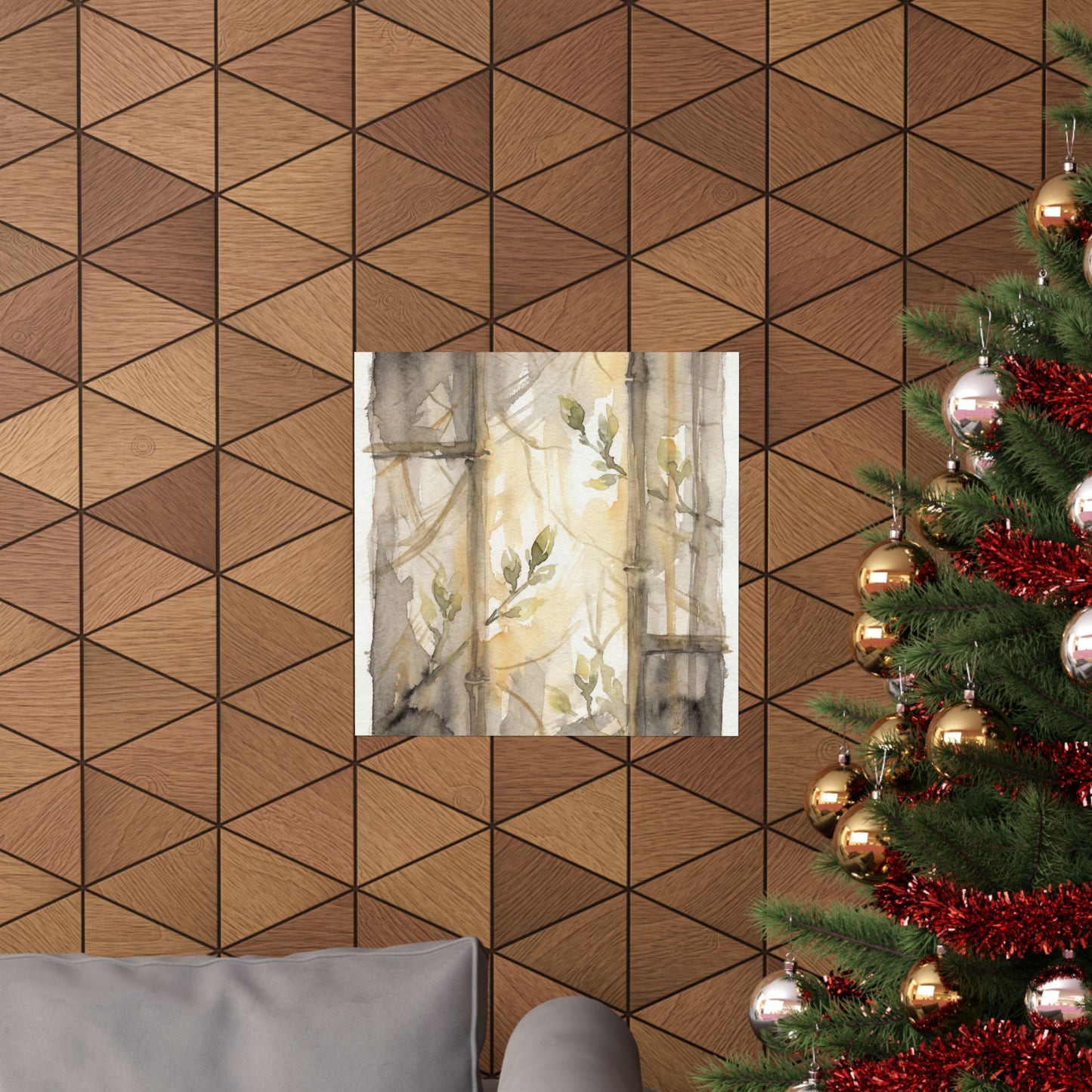 Shoji Screen Spring Wall Art Print | Japandi Neutral Design