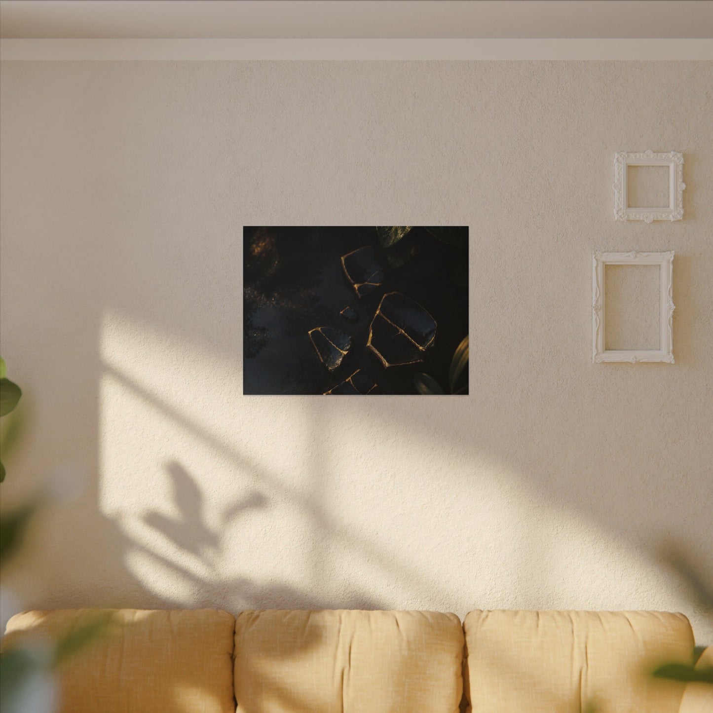 Summer Broken Pottery Moody Minimal Canvas Art | Atmospheric Decor