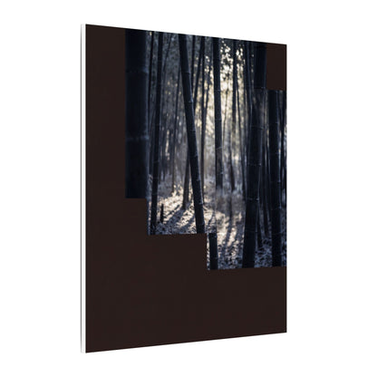 Bamboo Grove Canvas Art | Winter Dark Japandi Moody Minimal Art