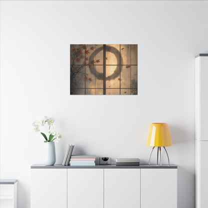 Shoji Screen Texture Canvas Art | Earthy Japandi Art
