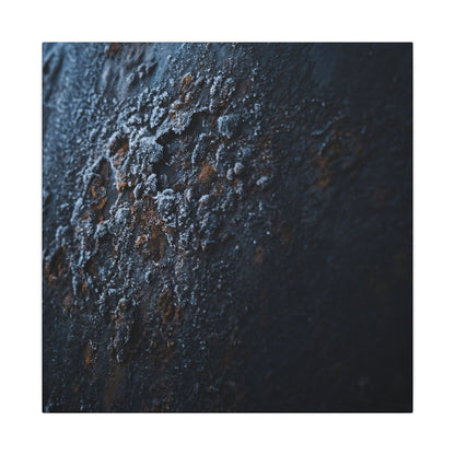 Rust Patina Canvas Art | Winter Dark Japandi Shadow Zen Art