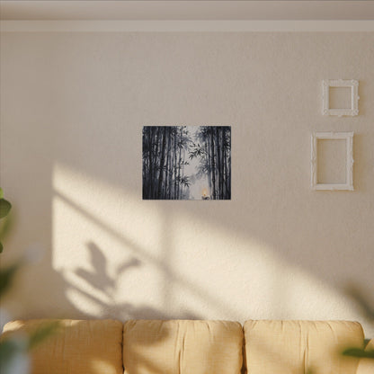 Tranquil Bamboo Grove Canvas Art - Sumi E Zen