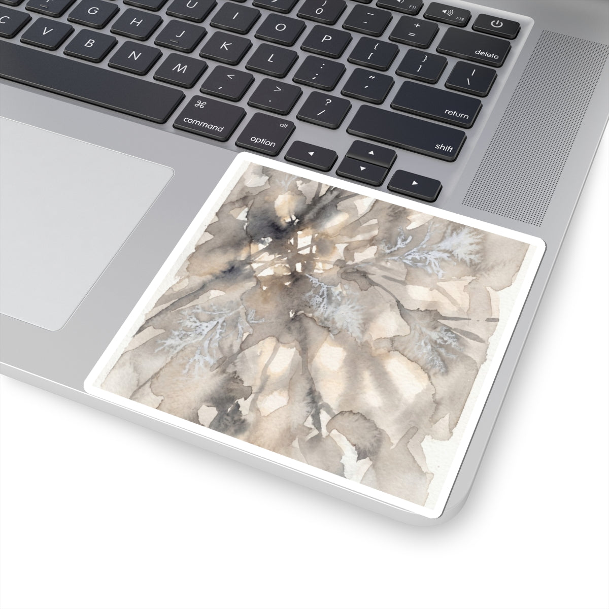 Shadow Play Watercolor Sticker | Earthy Japandi Art