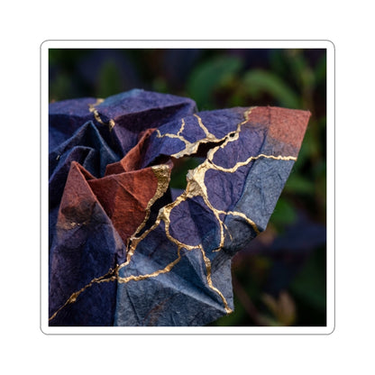 Paper Fold Sticker | Summer Kintsugi Gold Vein Art