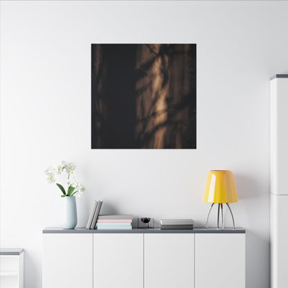 Winter Shadow Play Moody Minimal Canvas Art | Luxurious Decor