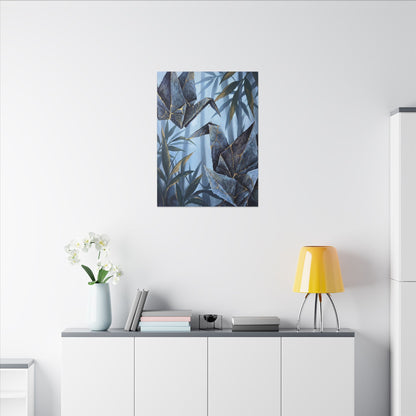 Paper Fold Canvas Art | Summer Kintsugi Crackle Gold Art