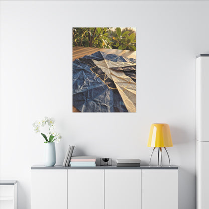 Golden Hour Paper Fold Canvas Art - Kintsugi Ma