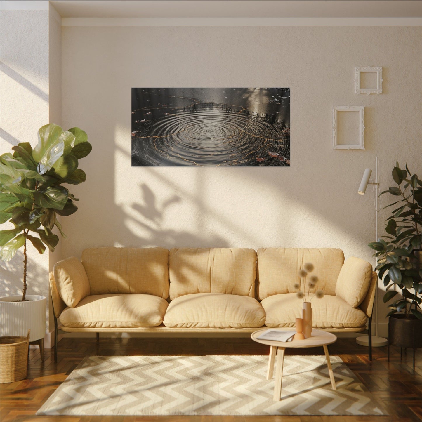 Water Ripple Broken Beauty Canvas Art | Artful Kintsugi Art