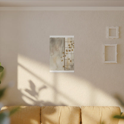 Warm Shoji Screen Canvas Art - Watercolor Japandi