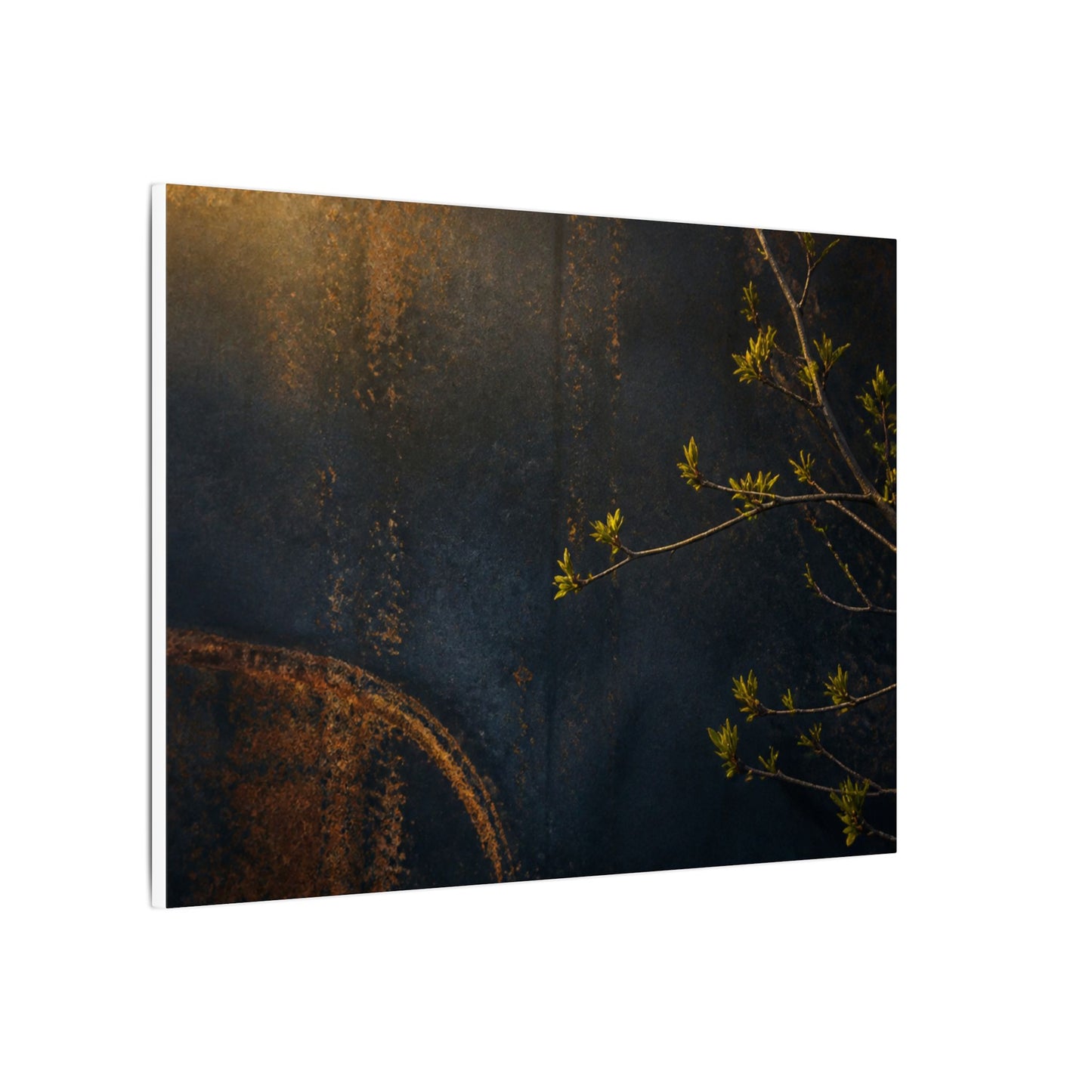 Spring Rust Patina Dark Texture Canvas Art | Moody Decor