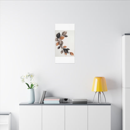 Paper Fold Autumn Canvas Art | Japandi Earthy Design