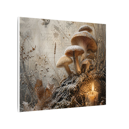 Wild Mushrooms Texture Canvas Art | Elegant Japandi Art