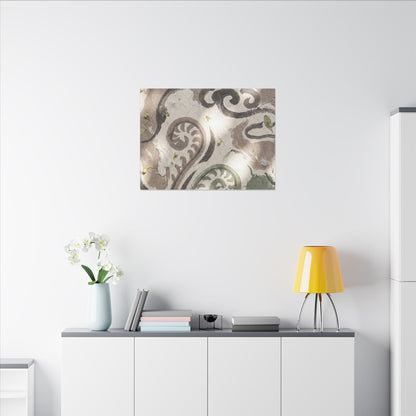 Dappled Ink Brushstroke Canvas Art - Japandi Ma