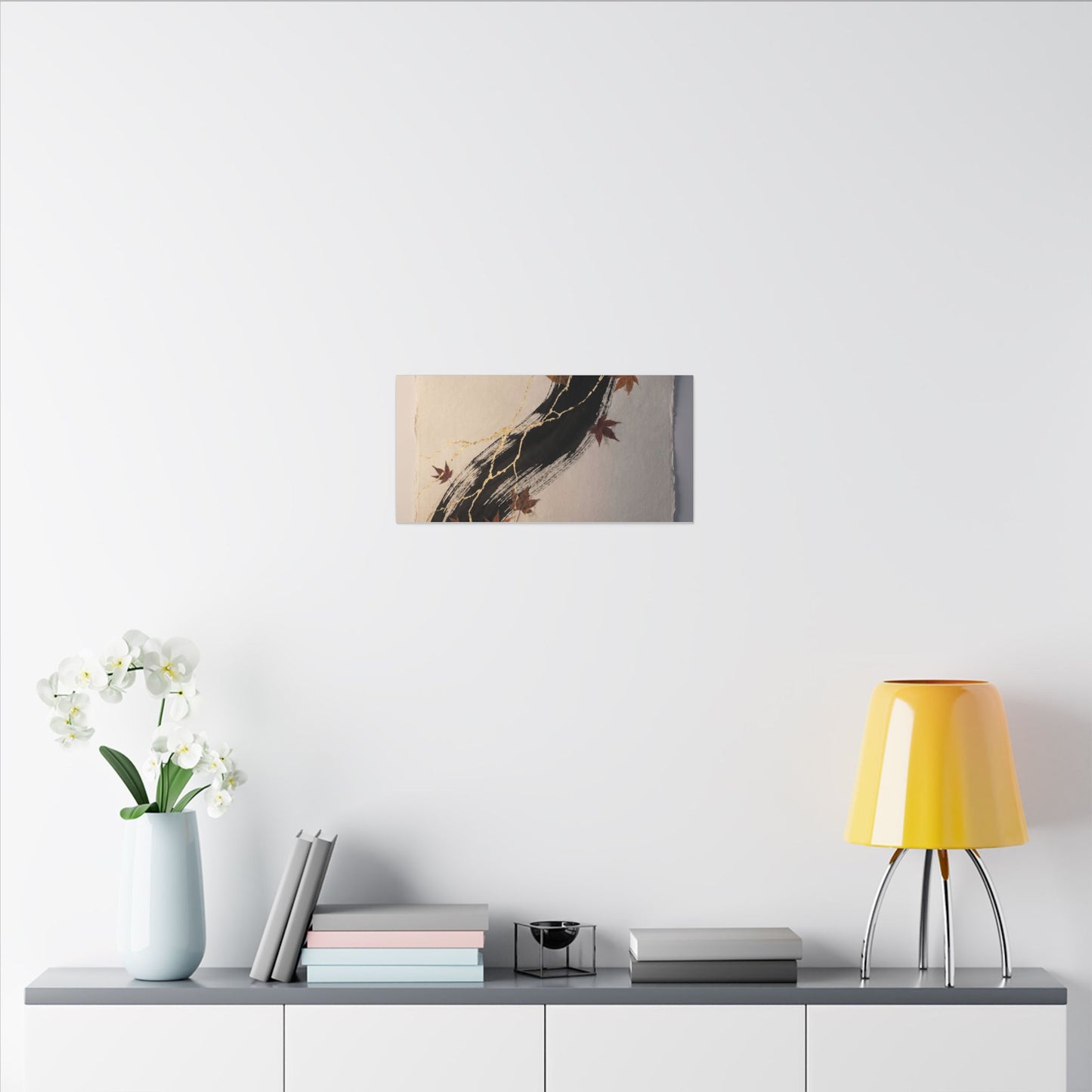 Dawn Ink Brushstroke Canvas Art - Kintsugi Ma
