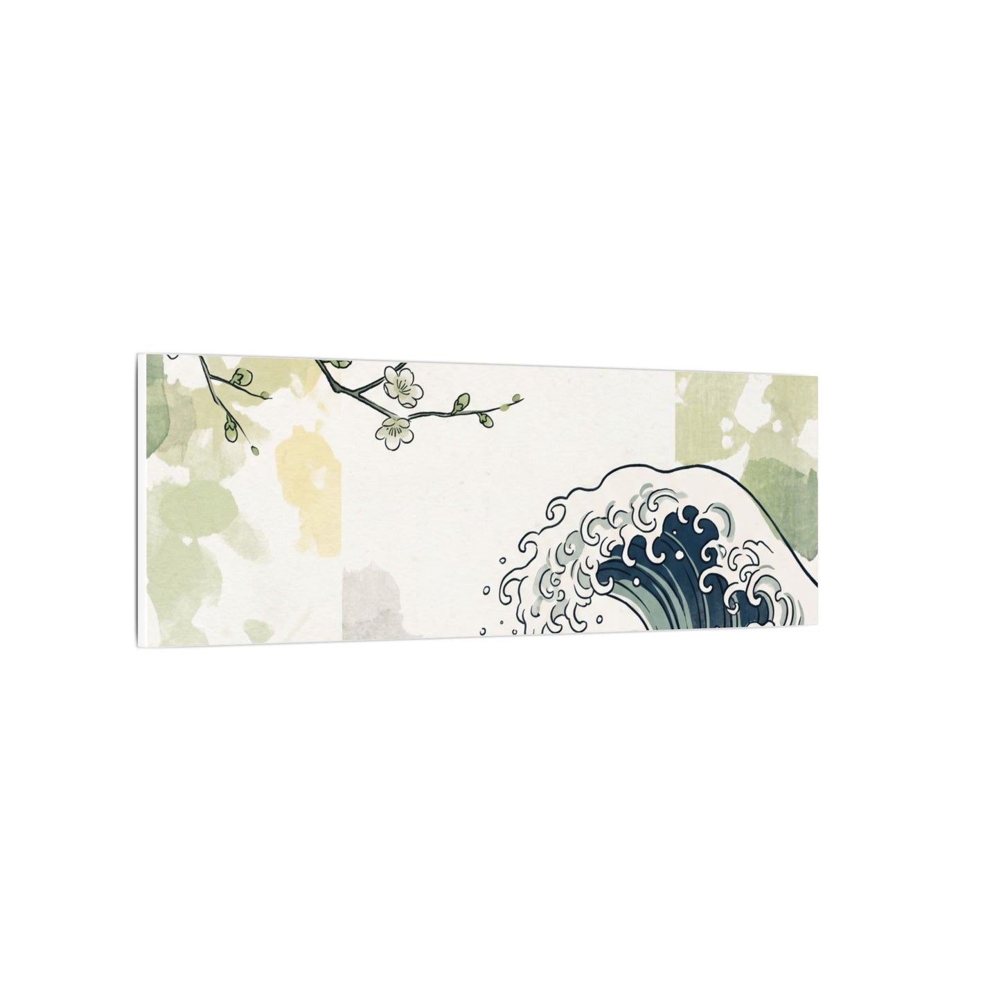 Spring Ocean Wave Ukiyo E Inspired Canvas Art | Serene Decor