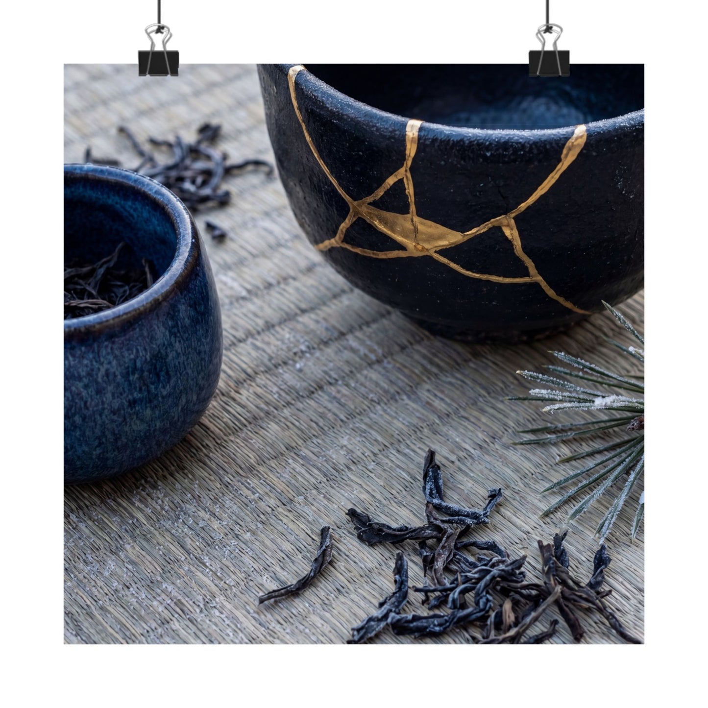 Philosophical Tea Ceremony Wall Art Print - Gold Vein Kintsugi