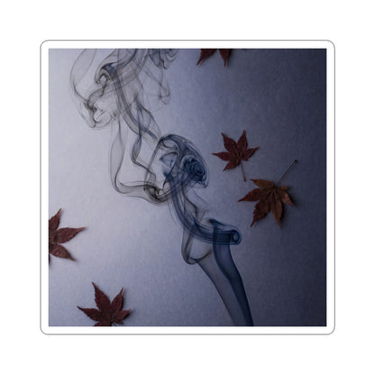 Bold Incense Smoke Sticker - Moody Minimal Dark Japandi Art Print