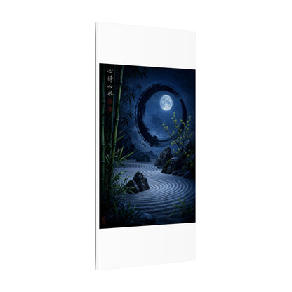 Serene Rock Garden Canvas Art - Enso Zen