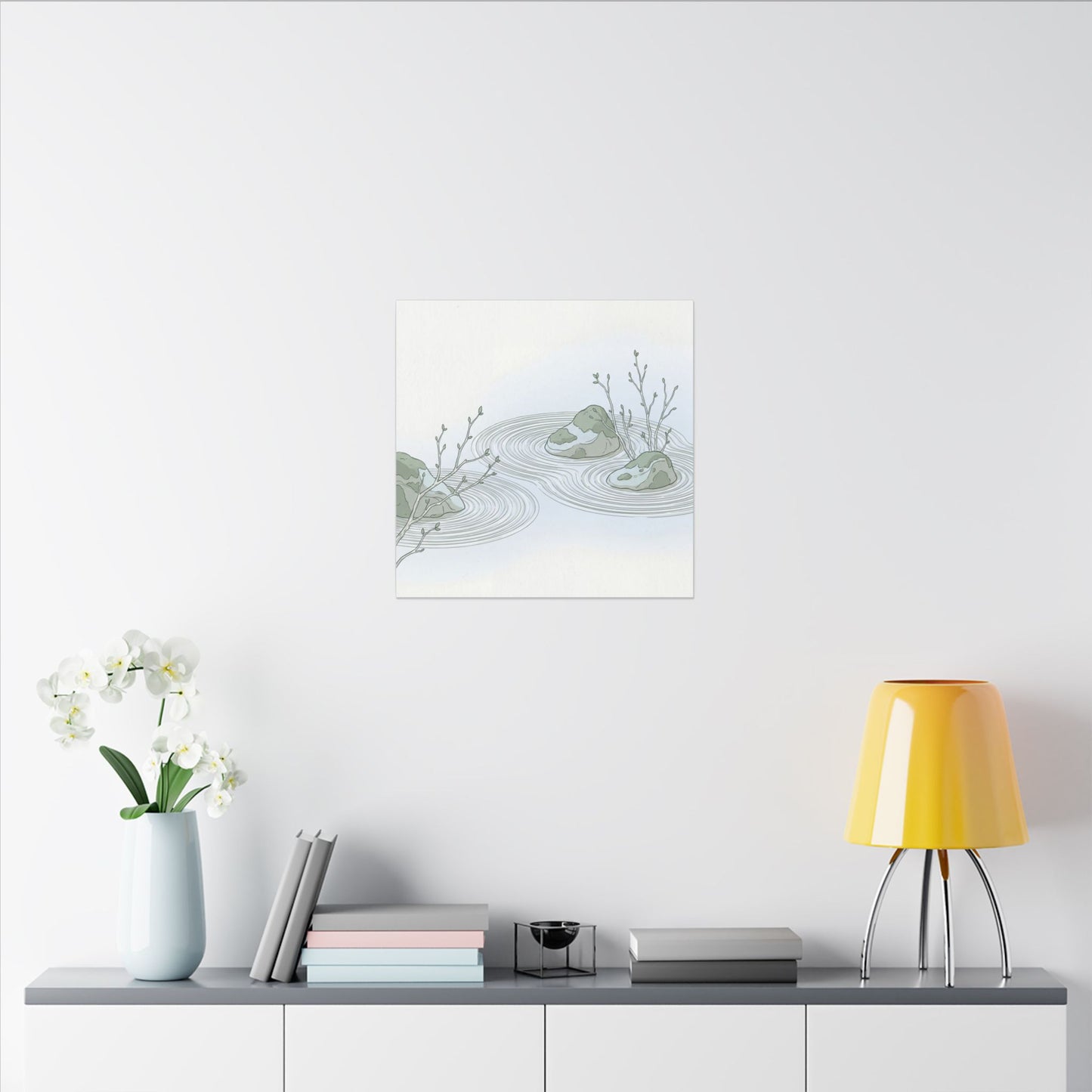 Moonlight Rock Garden Canvas Art - Japandi Ma