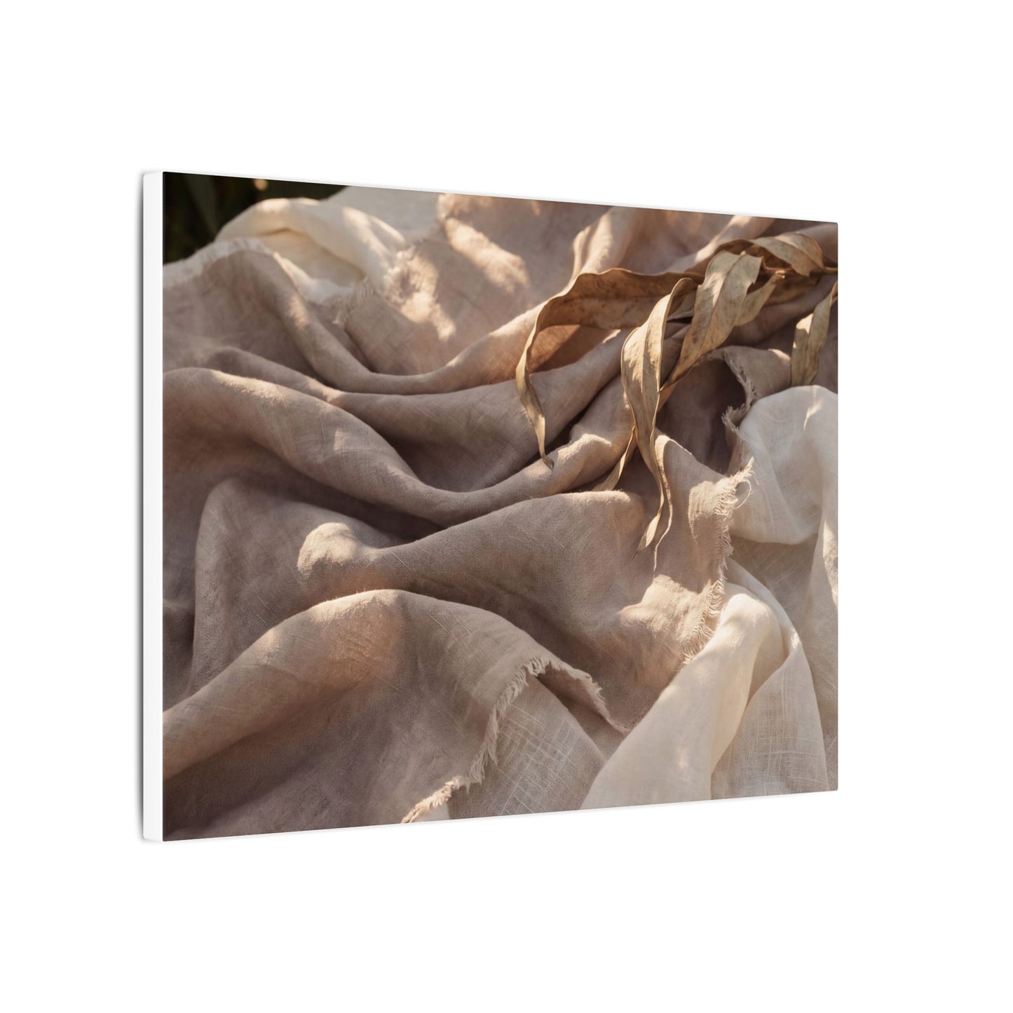 Silk Drape Summer Canvas Art | Japandi Neutral Design