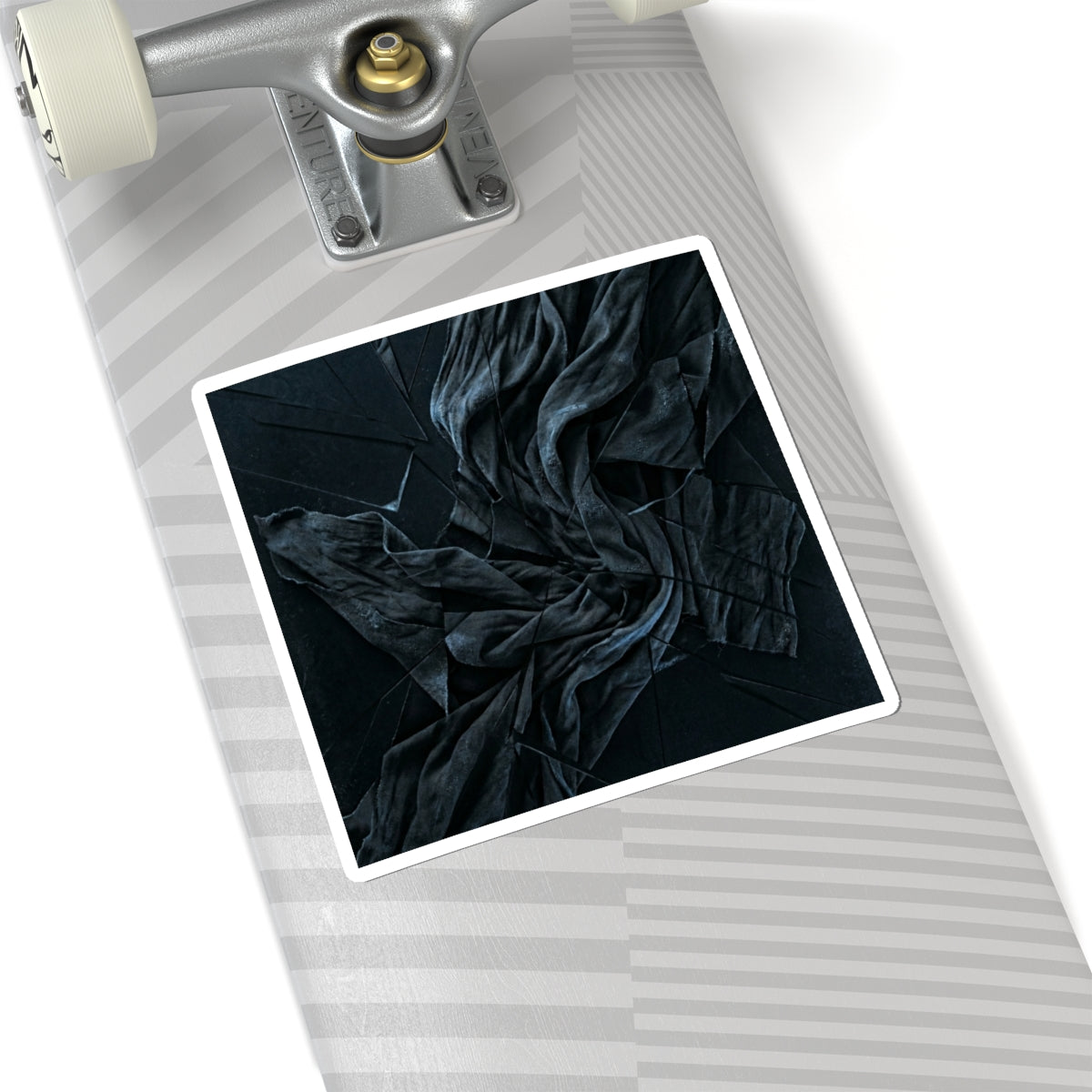 Silk Drape Winter Sticker | Dark Japandi Atmospheric Design