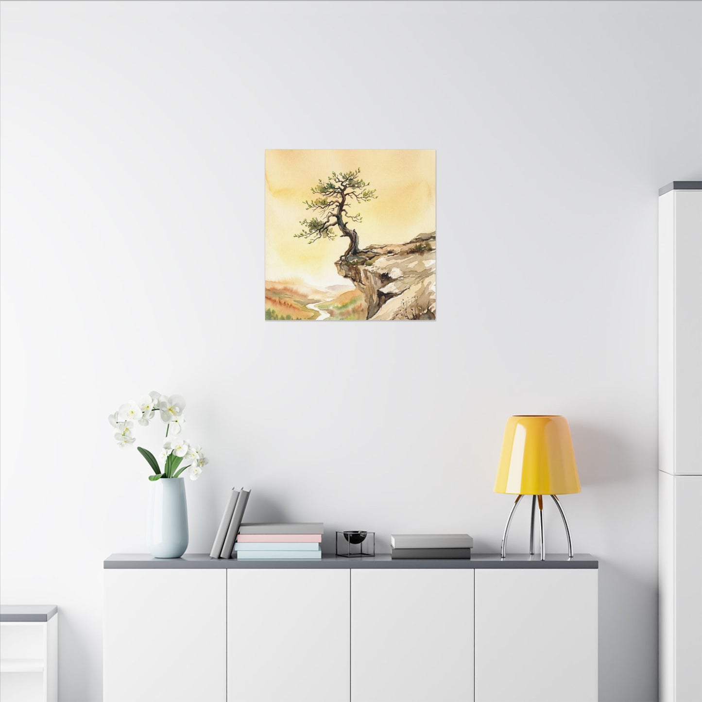 Golden Hour Pine Tree Canvas Art - Japandi Fukinsei