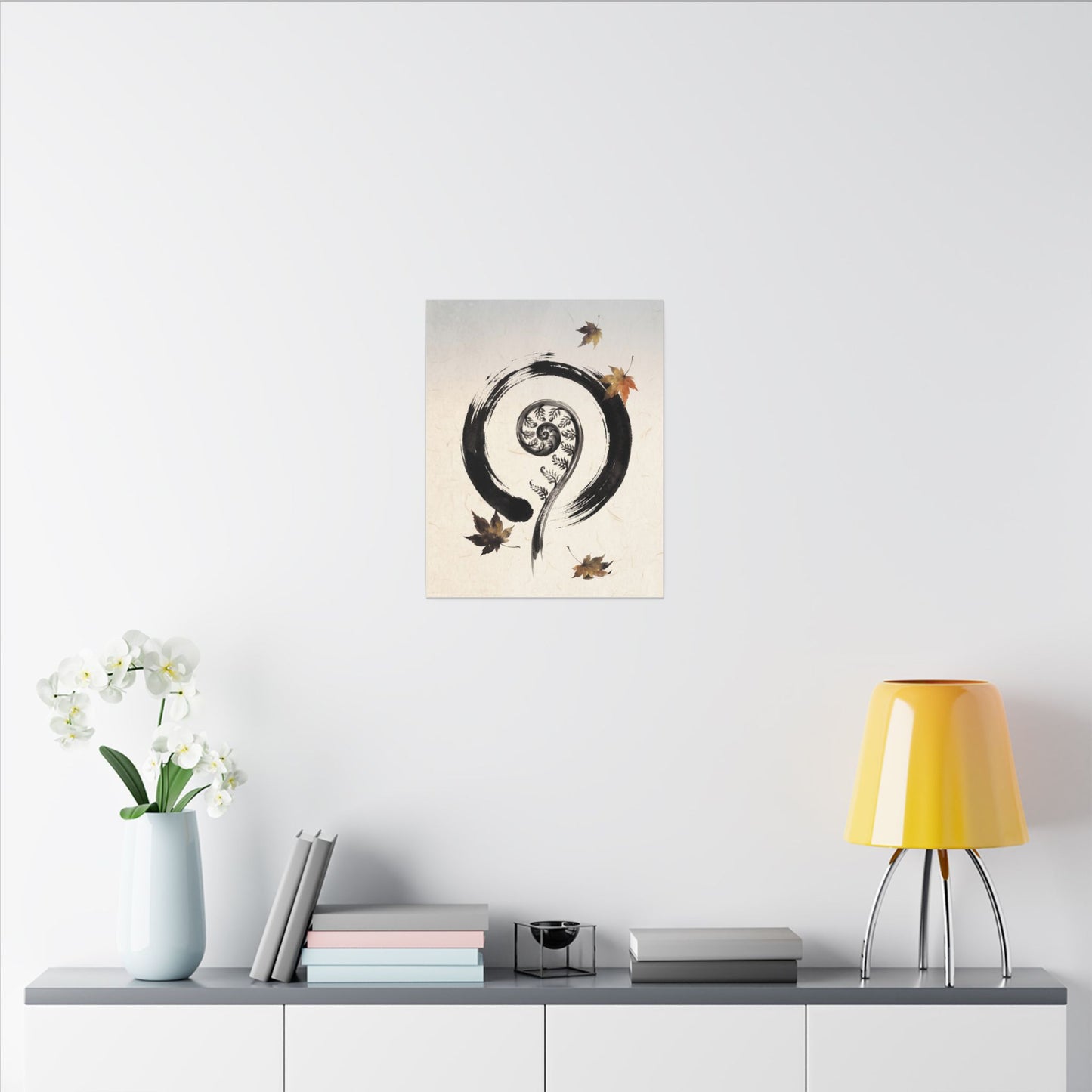 Fern Unfurling Autumn Canvas Art | Zen Peaceful Design
