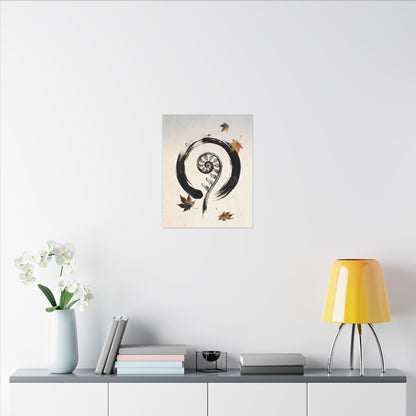 Fern Unfurling Autumn Canvas Art | Zen Peaceful Design