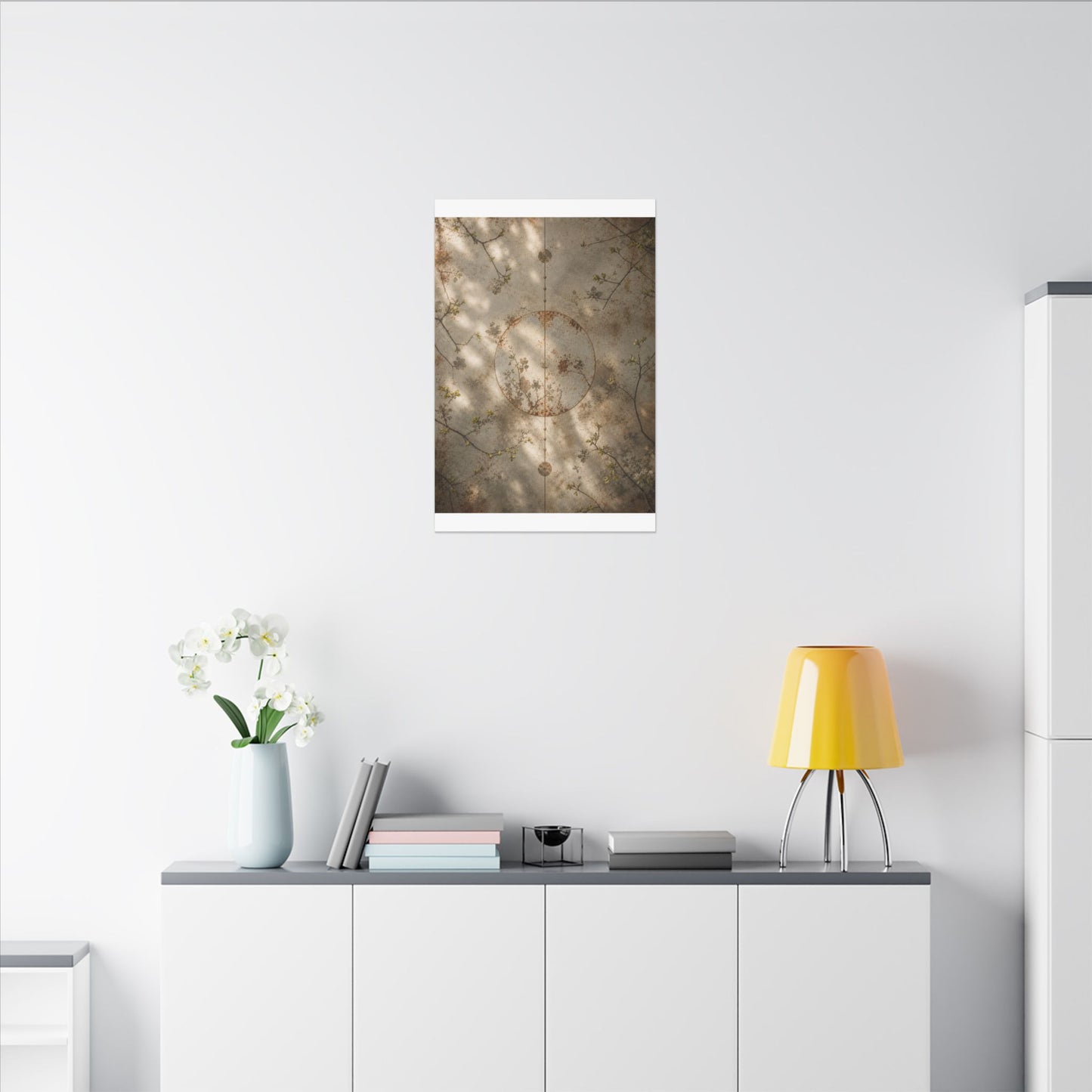 Japandi Rust Patina in Dappled | Japanese Pattern Canvas Art