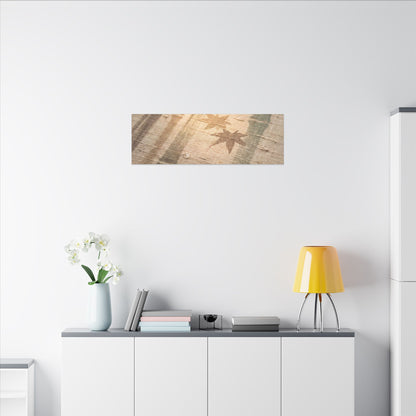 Autumn Bamboo Grove Japanese Pattern Canvas Art | Neutral Decor