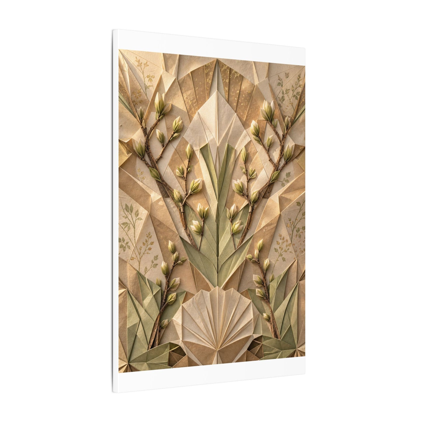 Kanso Paper Fold Canvas Art - Japandi Japanese Pattern