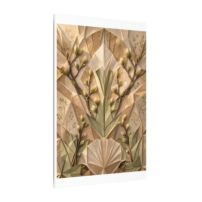 Kanso Paper Fold Canvas Art - Japandi Japanese Pattern
