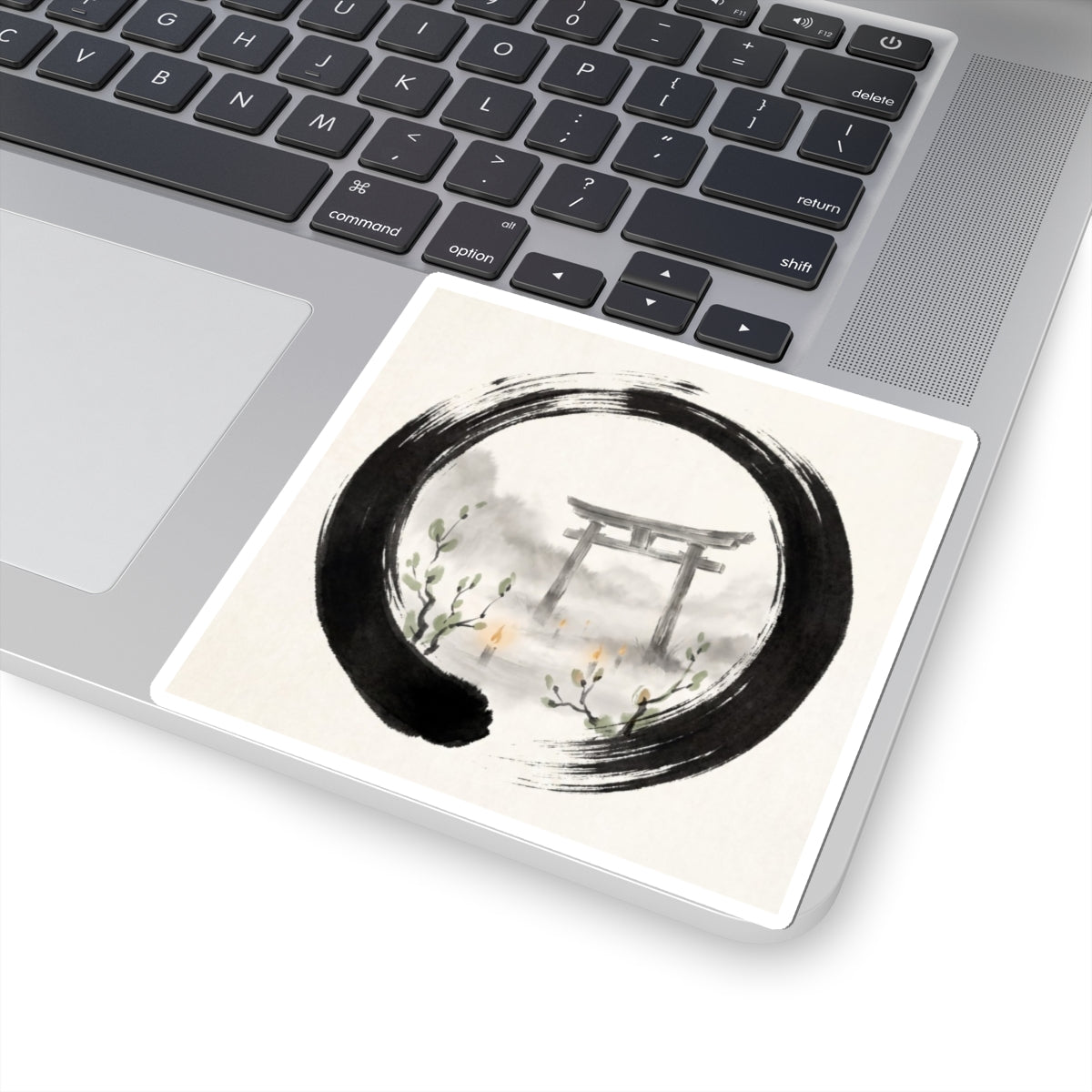 Calm Torii Gate Sticker - Enso Zen Art Print
