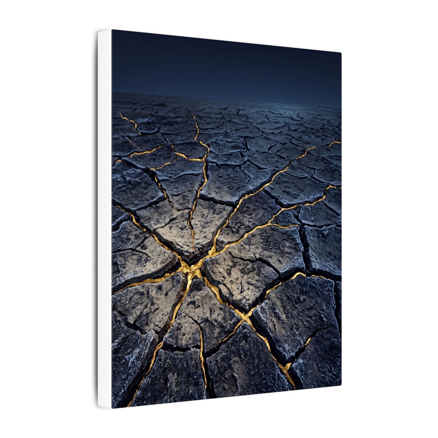 Cracked Earth Broken Beauty Canvas Art | Artful Kintsugi Art