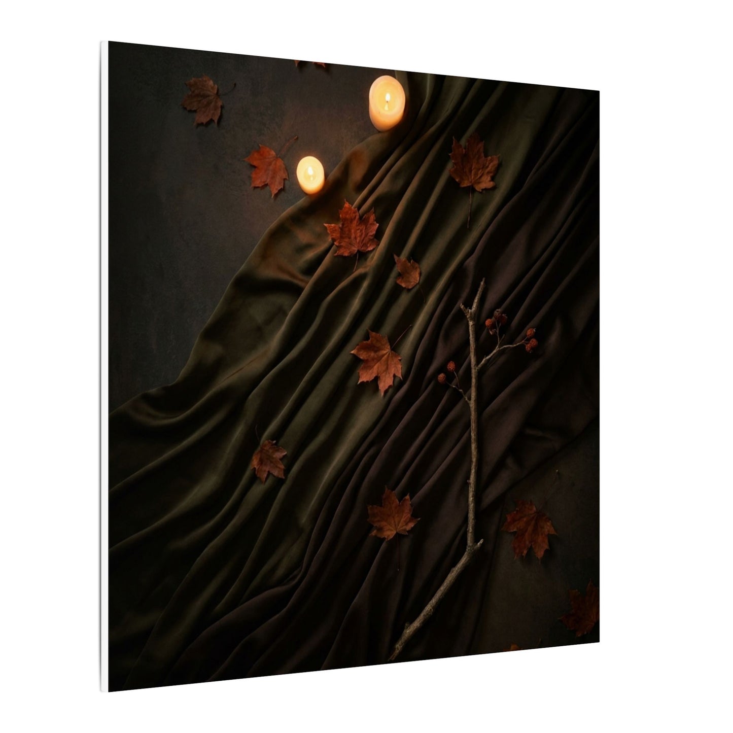Autumn Silk Drape Moody Minimal Canvas Art | Moody Decor