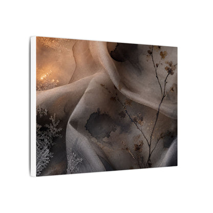 Japandi Silk Drape in Candlelight | Watercolor Canvas Art