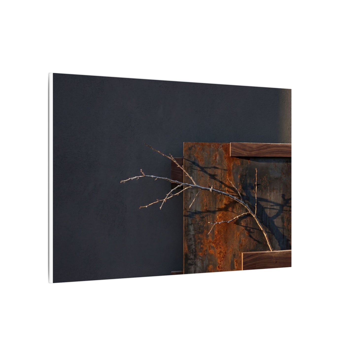 Ma Rust Patina Canvas Art - Dark Japandi Dark Texture