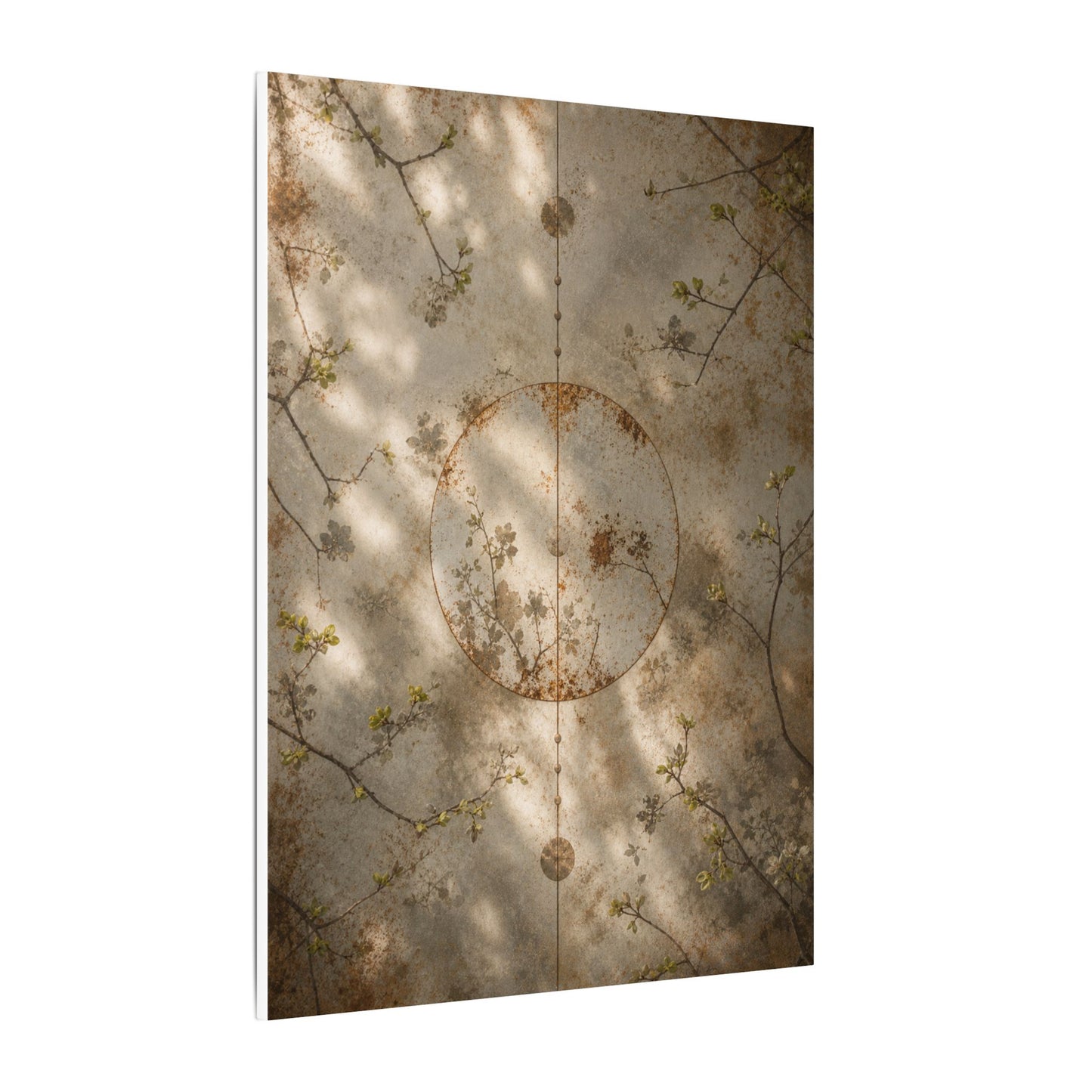 Japandi Rust Patina in Dappled | Japanese Pattern Canvas Art