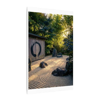 Rock Garden Enso Canvas Art | Tranquil Zen Art