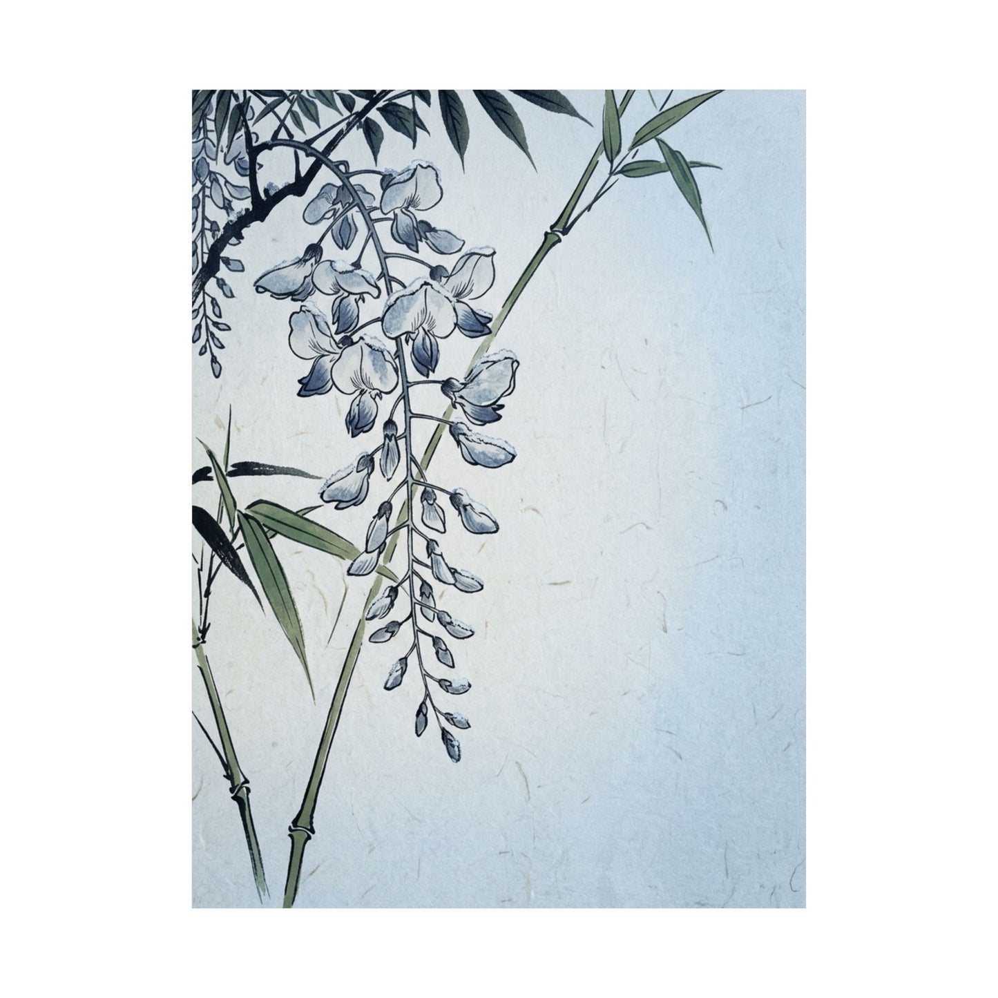 Wisteria Winter Wall Art Print | Zen Calm Design