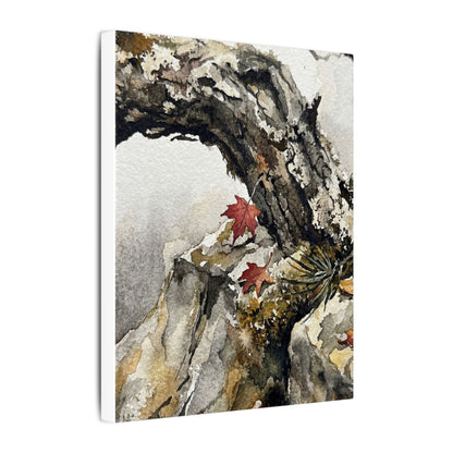 Pine Tree Autumn Canvas Art | Japandi Earthy Design